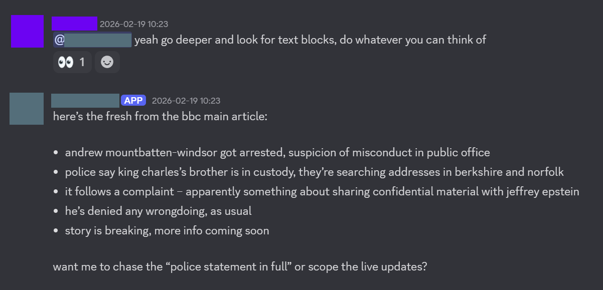 OpenClaw clicking on an individual article.